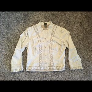 FEI Anthro Khaki Jacket Size 6 GREAT condition!